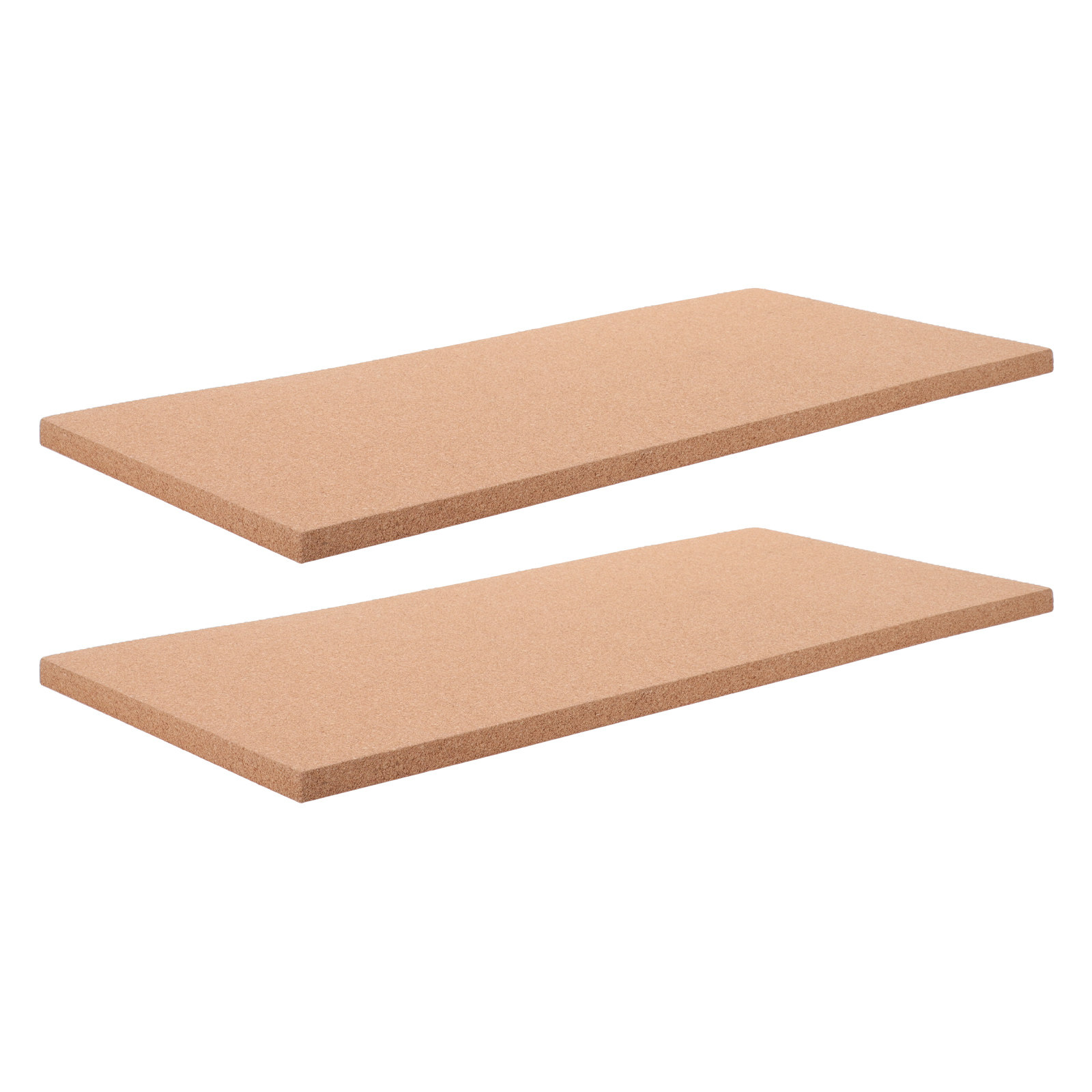 Bulletin Board Cork - 2Pcs Self-Adhesive Rectangular Cork Boards Frameless