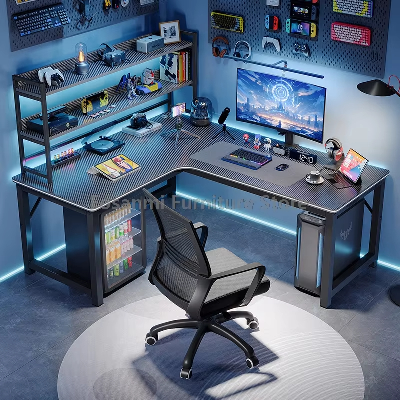Office Furniture And Desks - L-Shaped Computer Desk and Chair Set