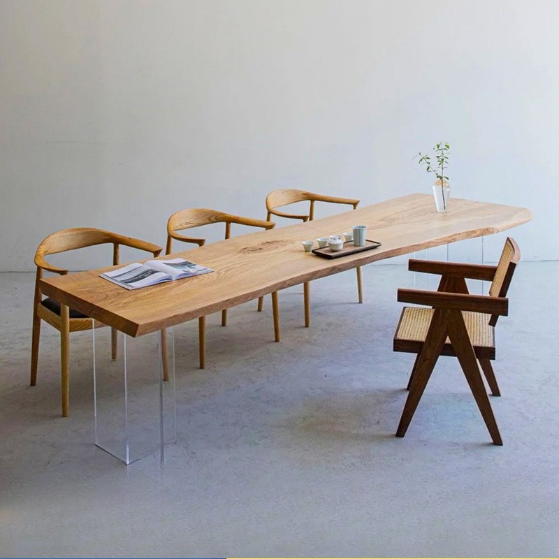 Nordic Solid Wood Acrylic Floa - مراجعة Office Furniture And Desks وسعره