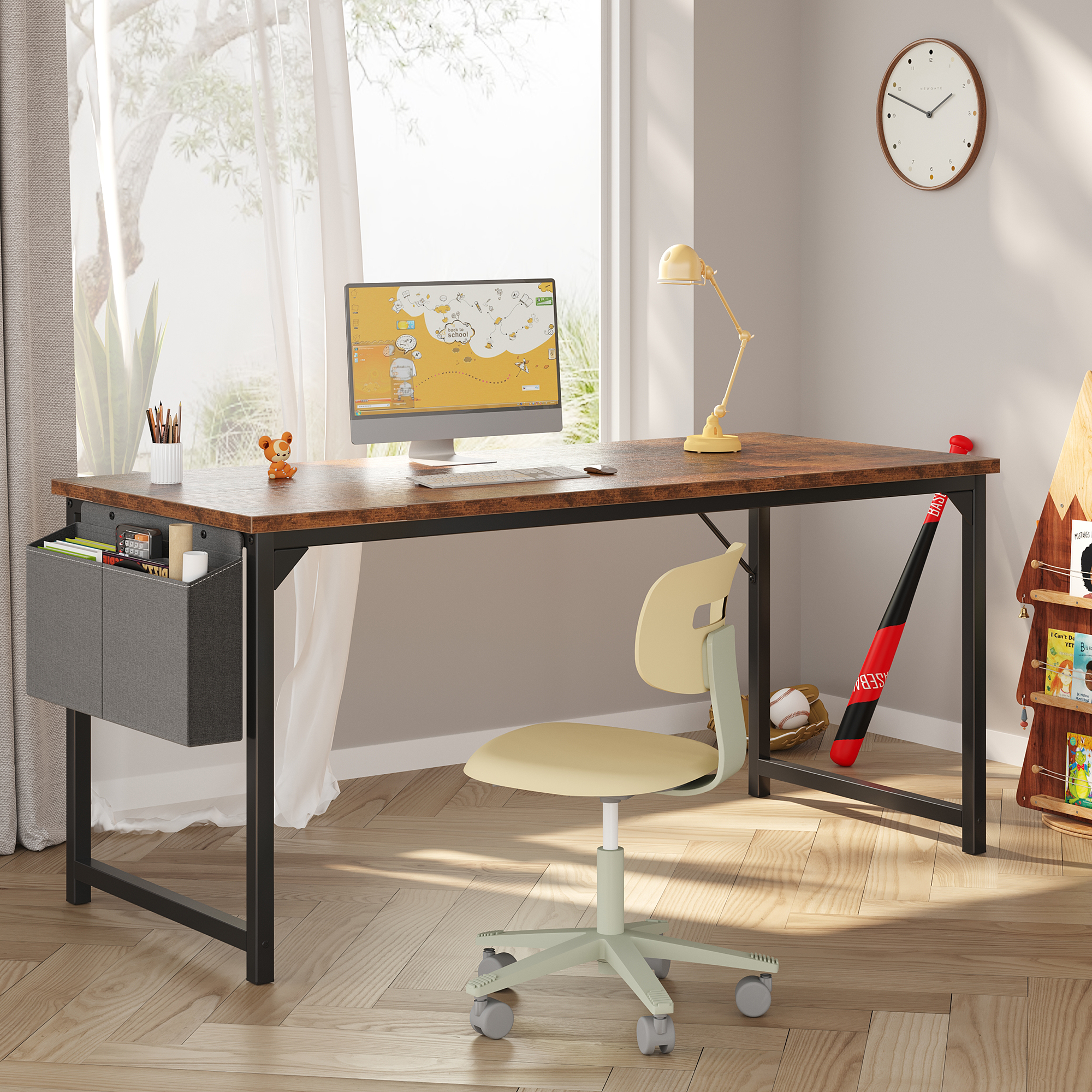 JHK 31IN to 55IN Computer Offi - مراجعة Gaming Desk With Hutch وسعره