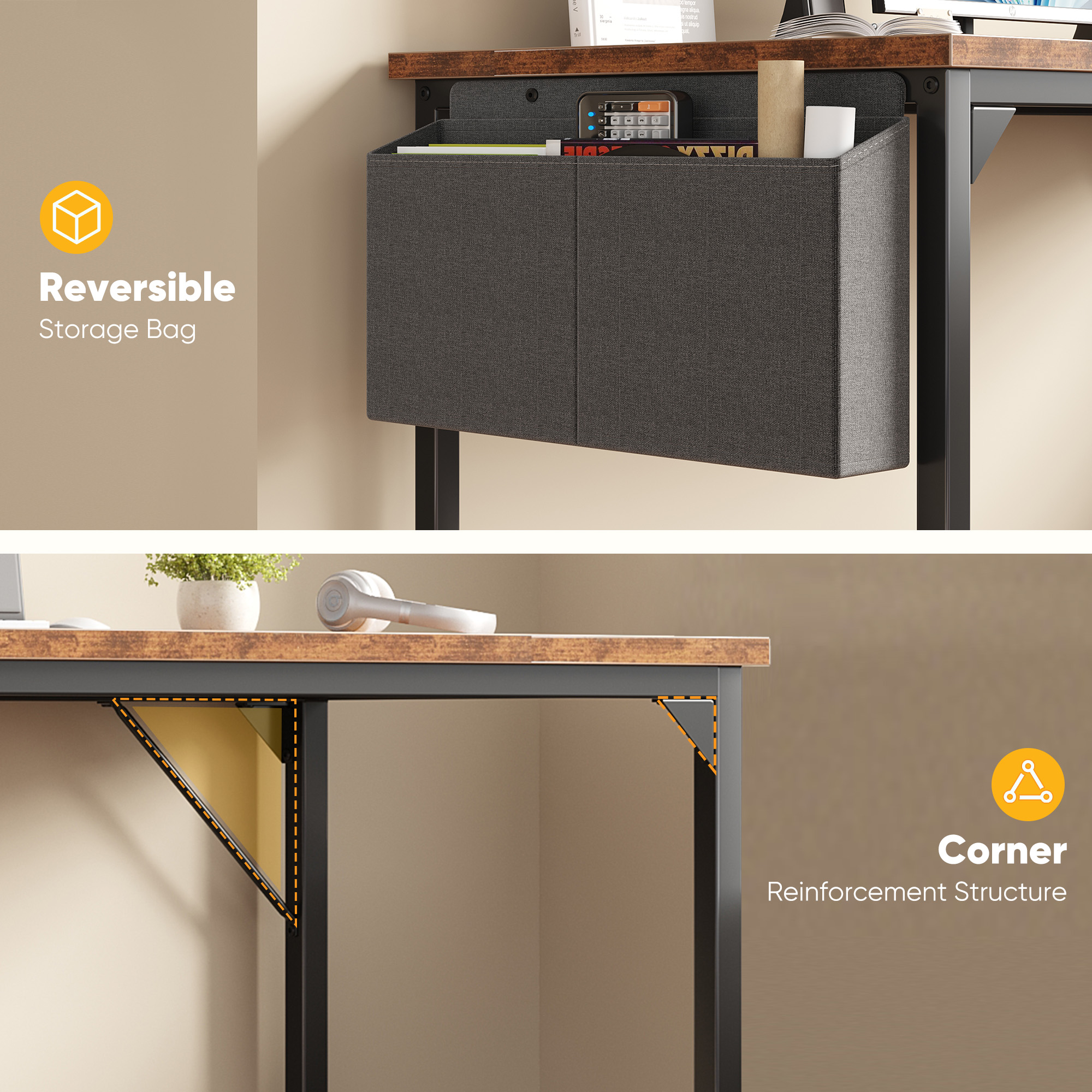 JHK 31IN to 55IN Computer Offi - مراجعة Gaming Desk With Hutch وسعره