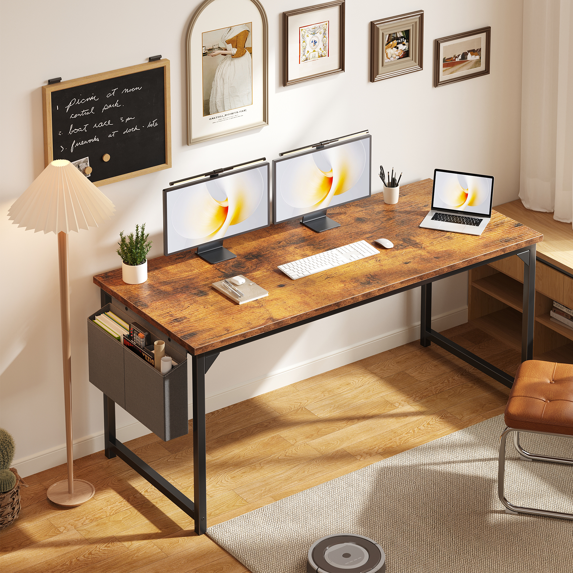 JHK 31IN to 55IN Computer Offi - مراجعة Gaming Desk With Hutch وسعره