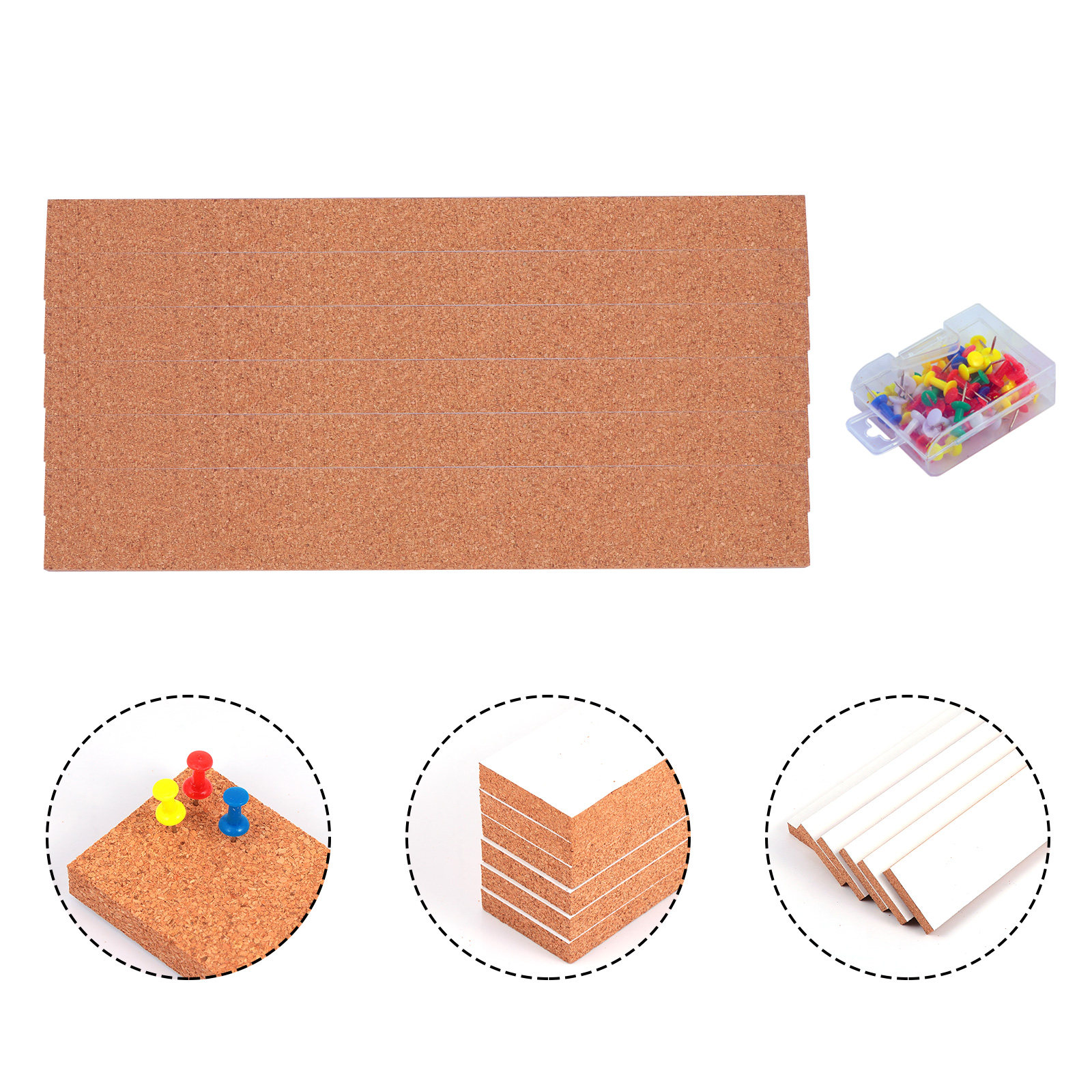 1Set Oak Cork Memo Board Strip - مراجعة Bulletin Board Cork وسعره