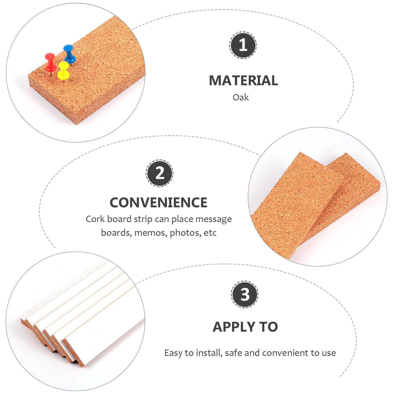 1Set Oak Cork Memo Board Strip - مراجعة Bulletin Board Cork وسعره