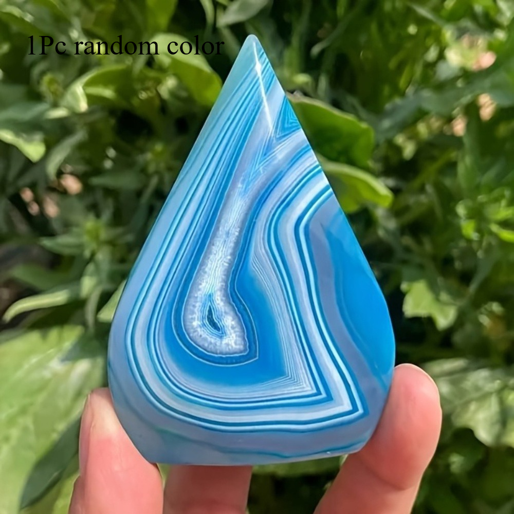 1pc Teardrop Blue Agate Crysta - مراجعة Office Furniture In China وسعره