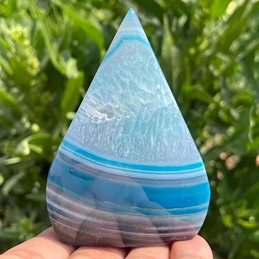 1pc Teardrop Blue Agate Crysta - مراجعة Office Furniture In China وسعره