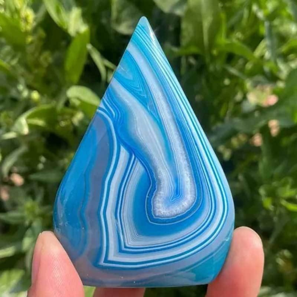 1pc Teardrop Blue Agate Crysta - مراجعة Office Furniture In China وسعره