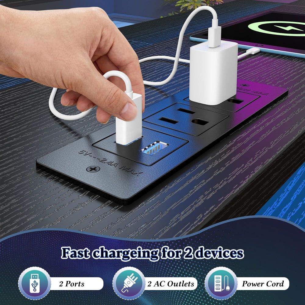 39.4 Computer Desk with Hutch  - مراجعة Gaming Desk With Hutch وسعره