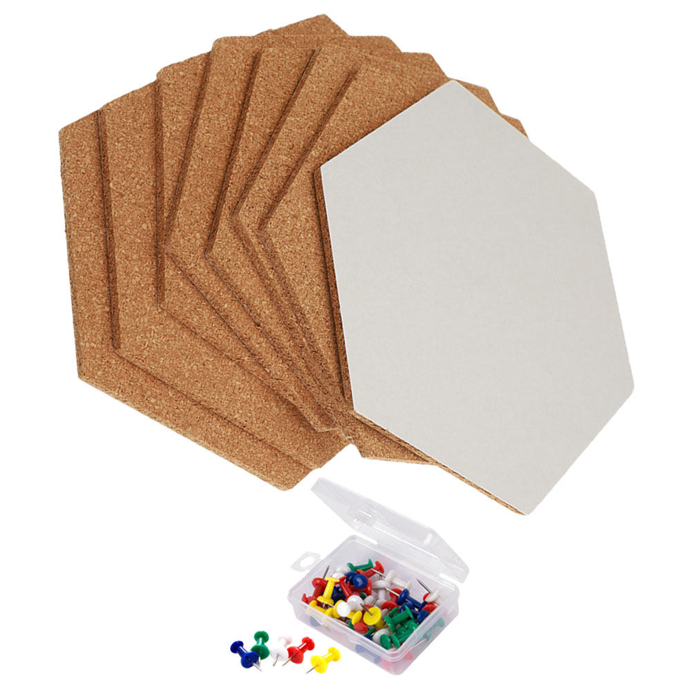 8Pcs Soft Cork Board Hexagon B - مراجعة Bulletin Board Cork وسعره