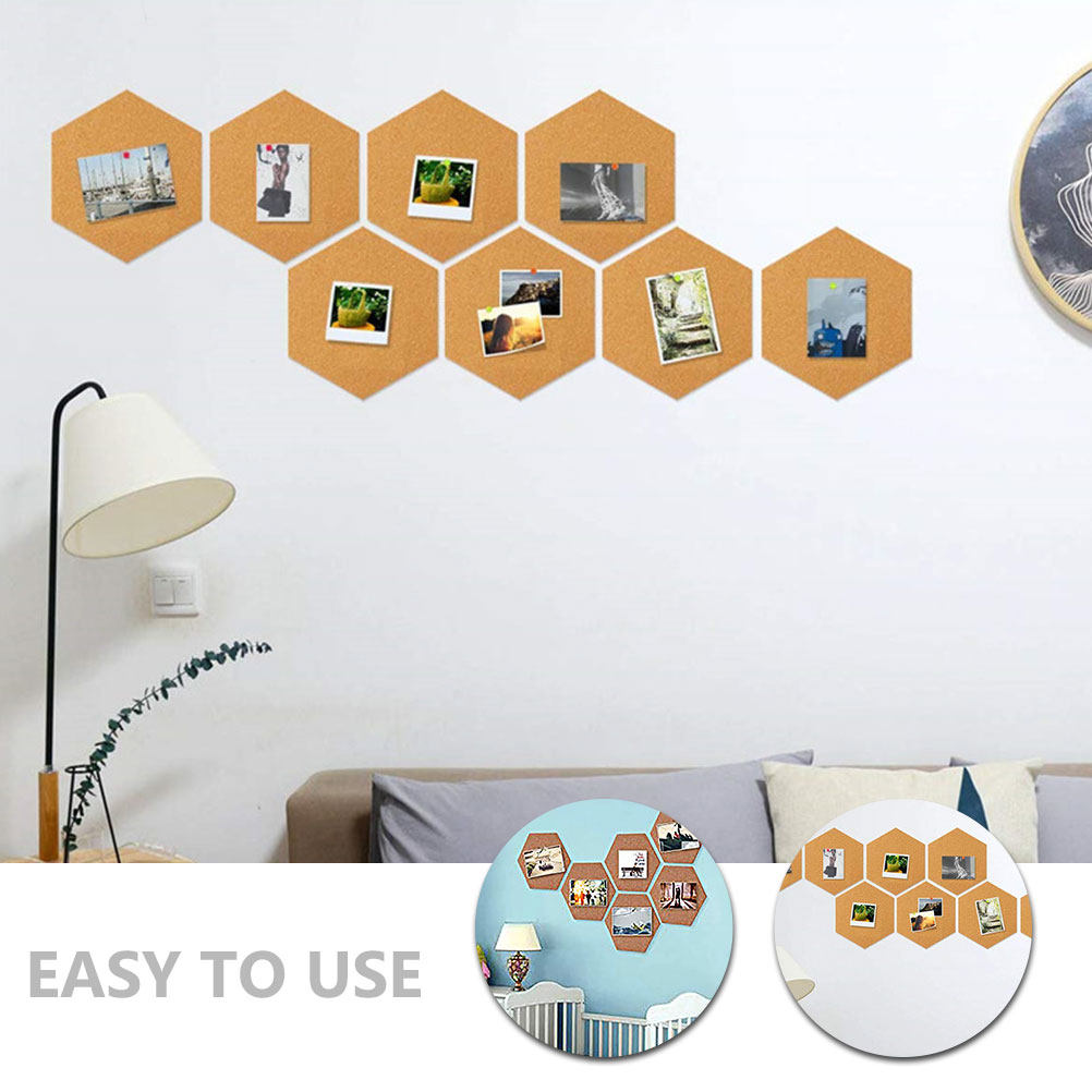 8Pcs Soft Cork Board Hexagon B - مراجعة Bulletin Board Cork وسعره