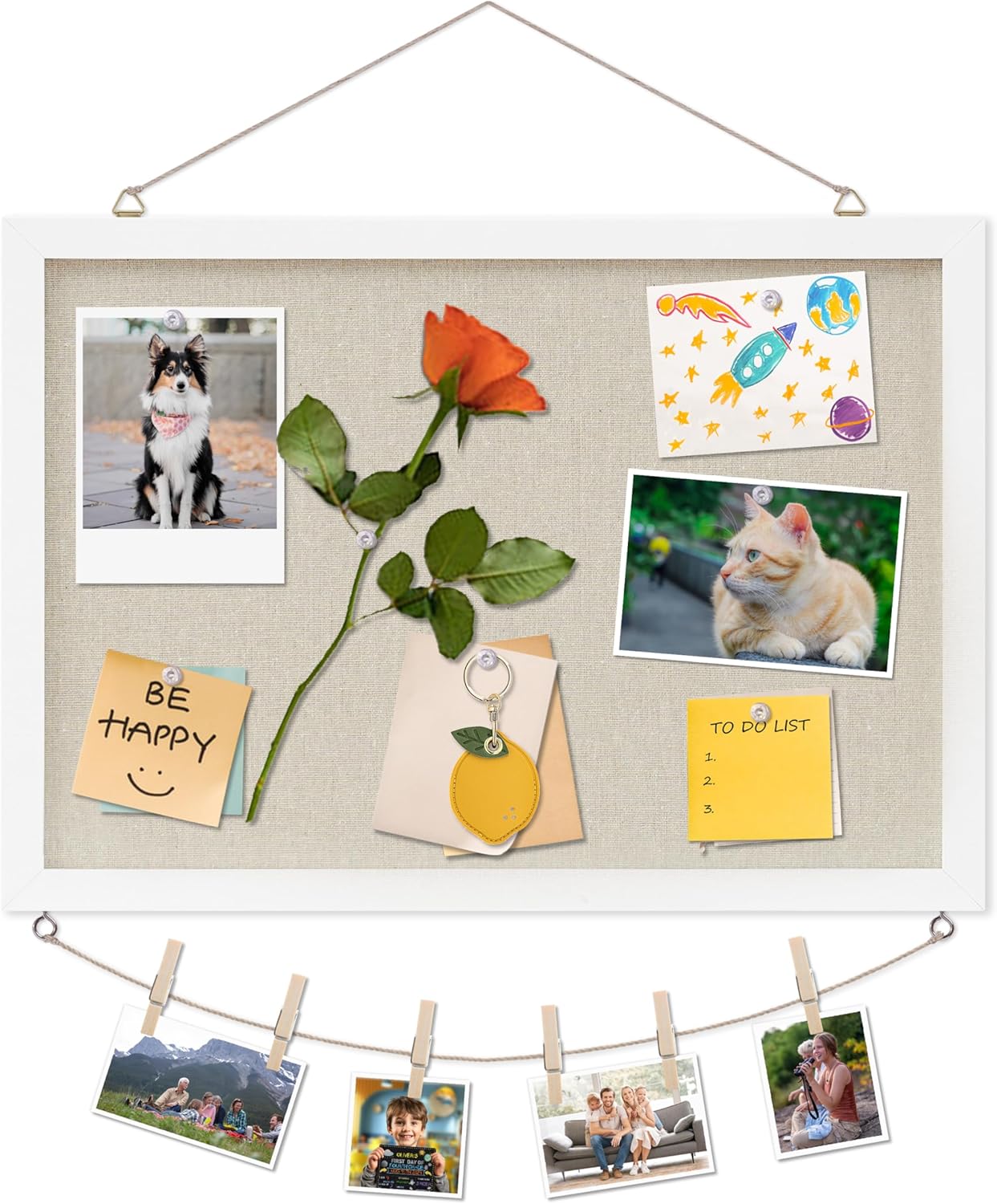 Linen White Cork Board 17x12 i - مراجعة Bulletin Board Cork وسعره