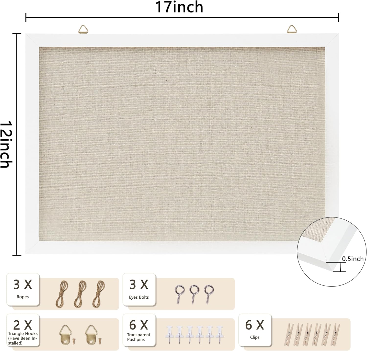 Linen White Cork Board 17x12 i - مراجعة Bulletin Board Cork وسعره