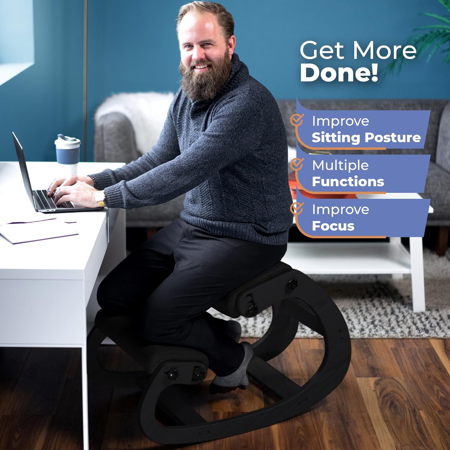Ergonomic Wooden Kneeling Chai - مراجعة Office Furniture And Desks وسعره