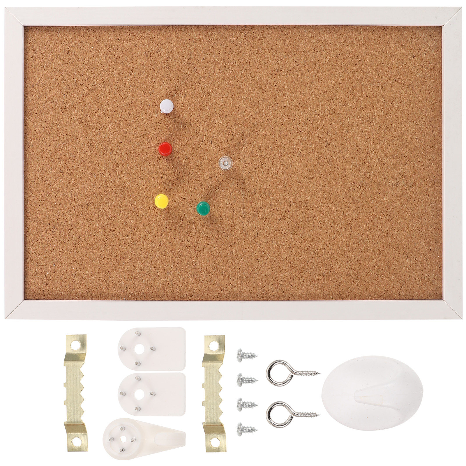 1Pcs Pine Frame Cork Board Bul - مراجعة Bulletin Board Cork وسعره
