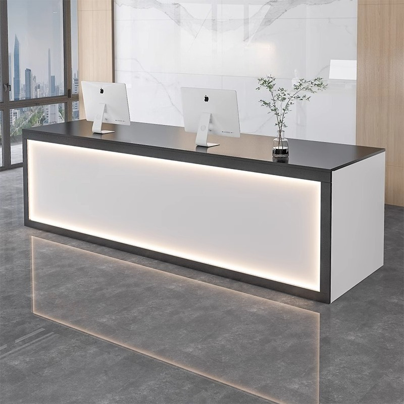 White Rental Reception Desks L - مراجعة Office Furniture Rental وسعره