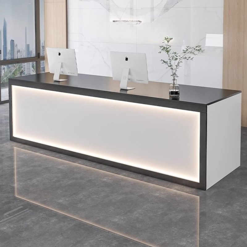 White Rental Reception Desks L - مراجعة Office Furniture Rental وسعره