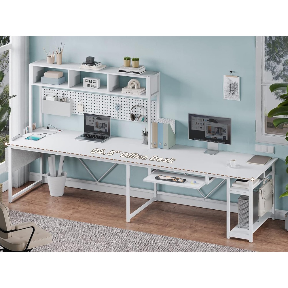White L Shaped Gaming Desk, Re - مراجعة Gaming Desk With Hutch وسعره