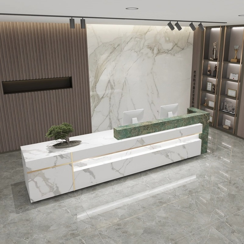 Nordic Luxury Marble Reception - مراجعة Office Furniture High End وسعره