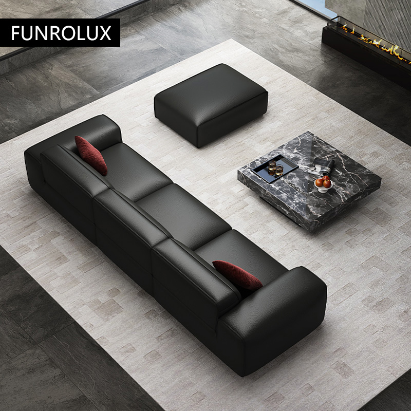 Big Black Cow Leather Sofa Off - مراجعة Office Furniture In China وسعره