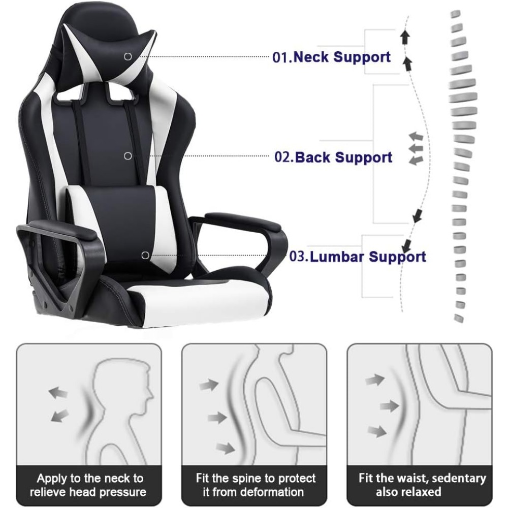 BestOffice High-Back Gaming Ch - مراجعة Gaming Desk With Hutch وسعره