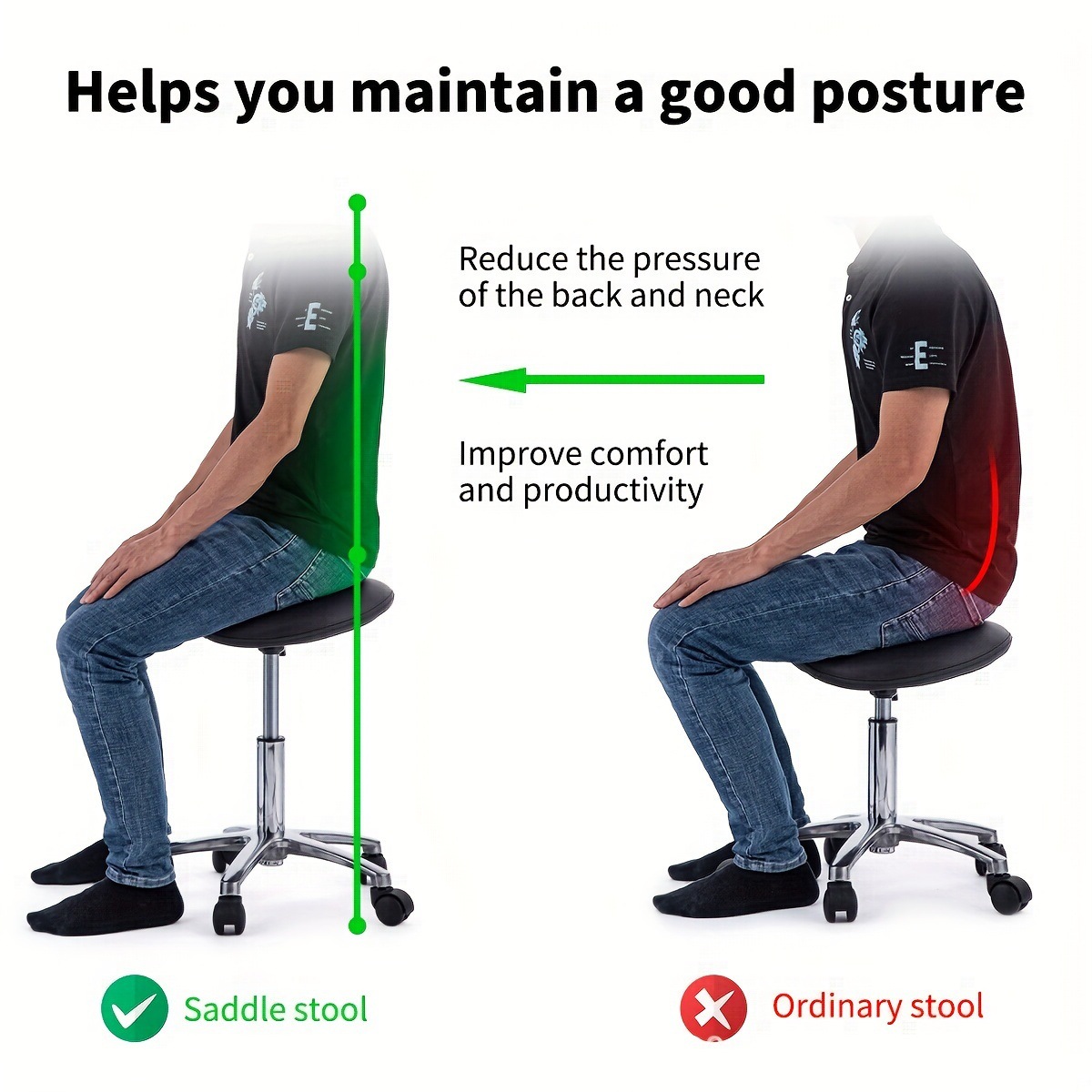 Saddle Stool Rolling Swivel SP - مراجعة Office Furniture In China وسعره