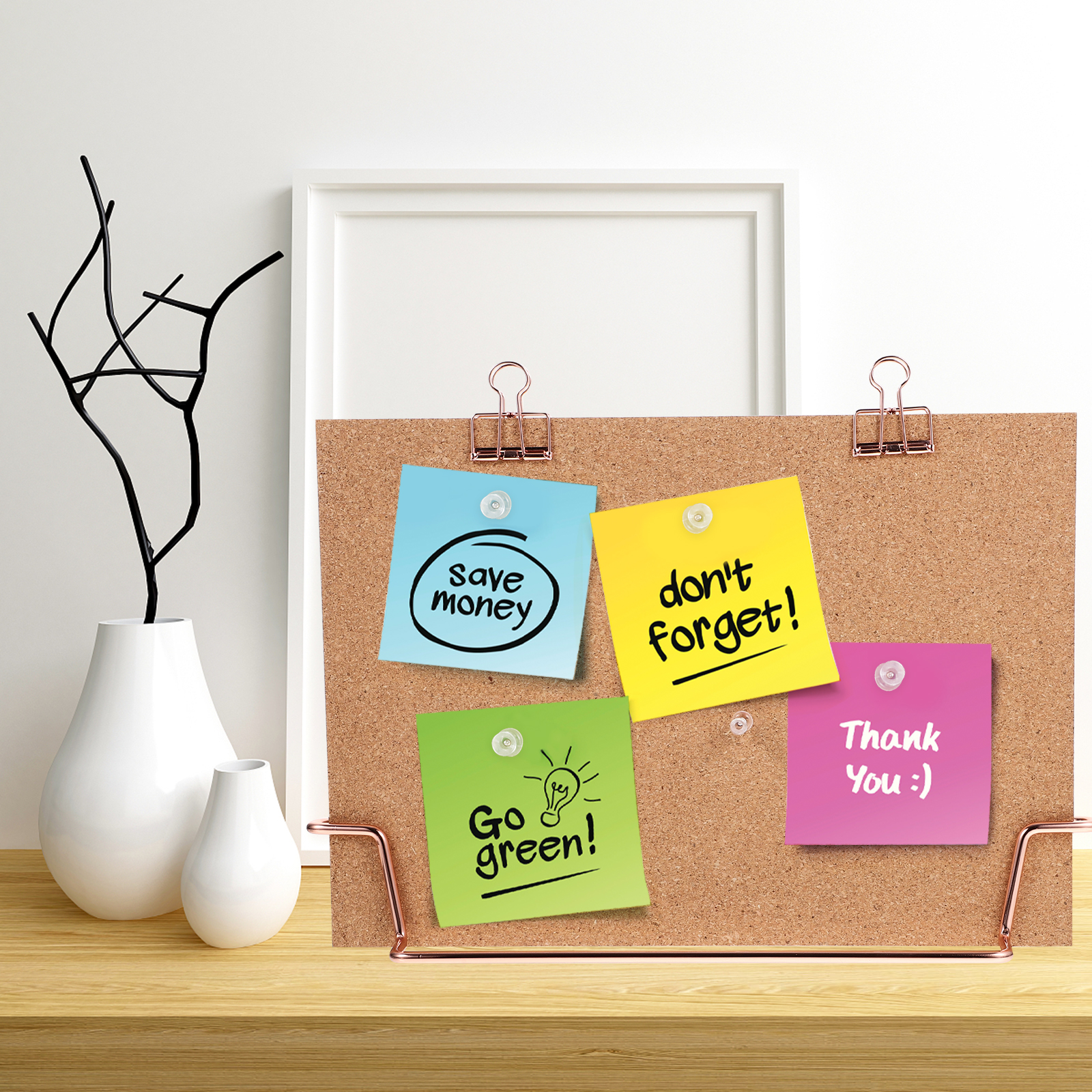 Cork Bulletin Board A4 Golden  - مراجعة Bulletin Board Cork وسعره