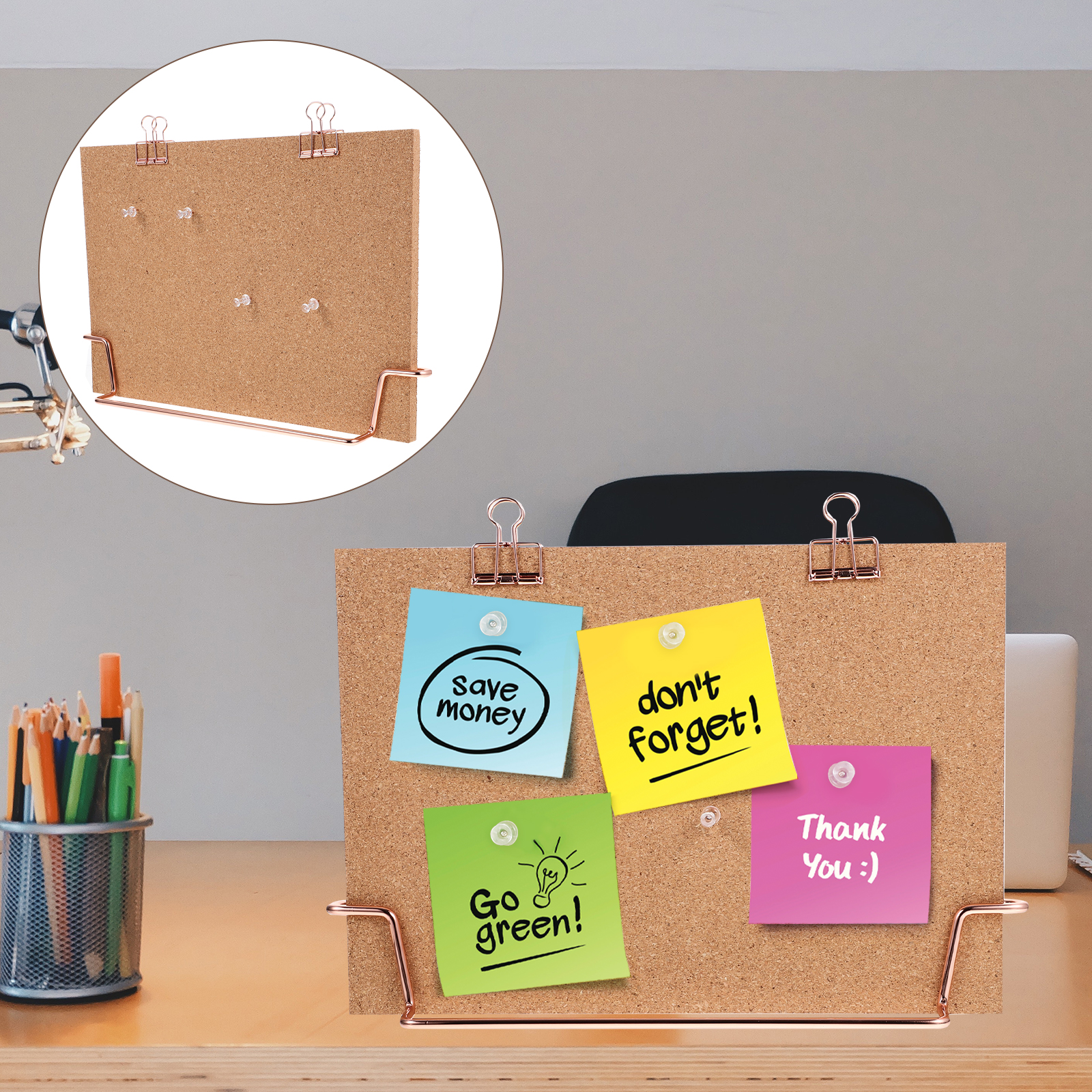 Cork Bulletin Board A4 Golden  - مراجعة Bulletin Board Cork وسعره