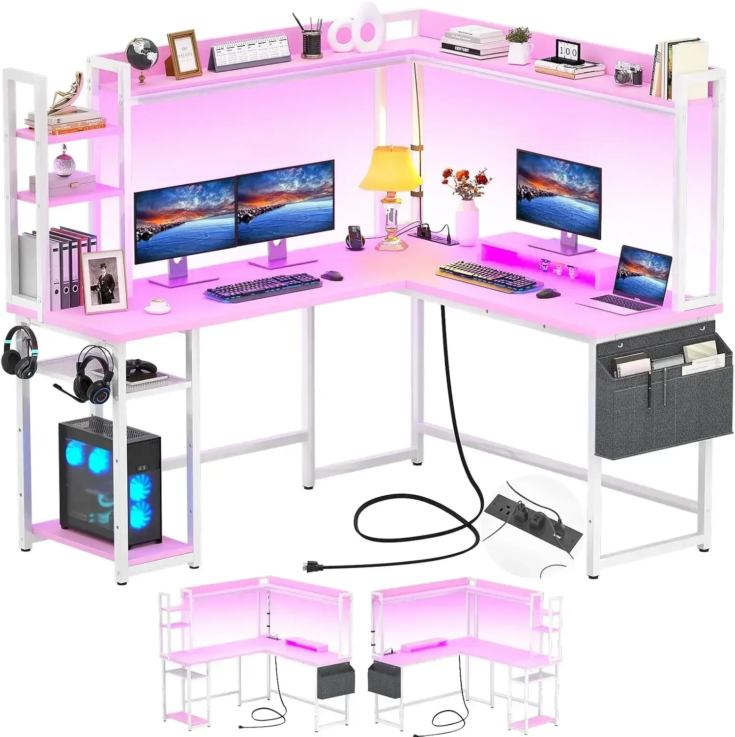 Hot-sellingL Shaped Gaming Des - مراجعة Gaming Desk With Hutch وسعره