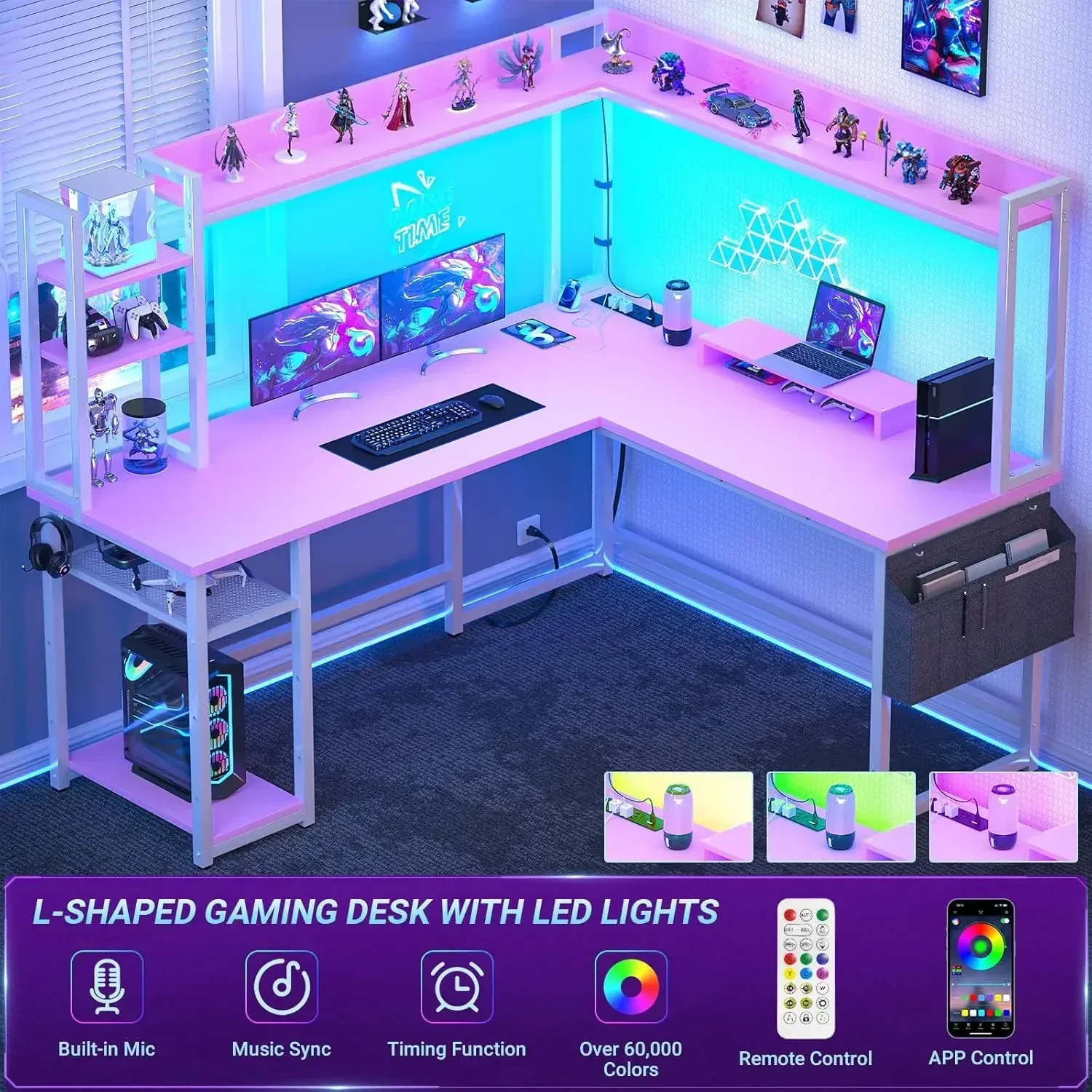 Hot-sellingL Shaped Gaming Des - مراجعة Gaming Desk With Hutch وسعره
