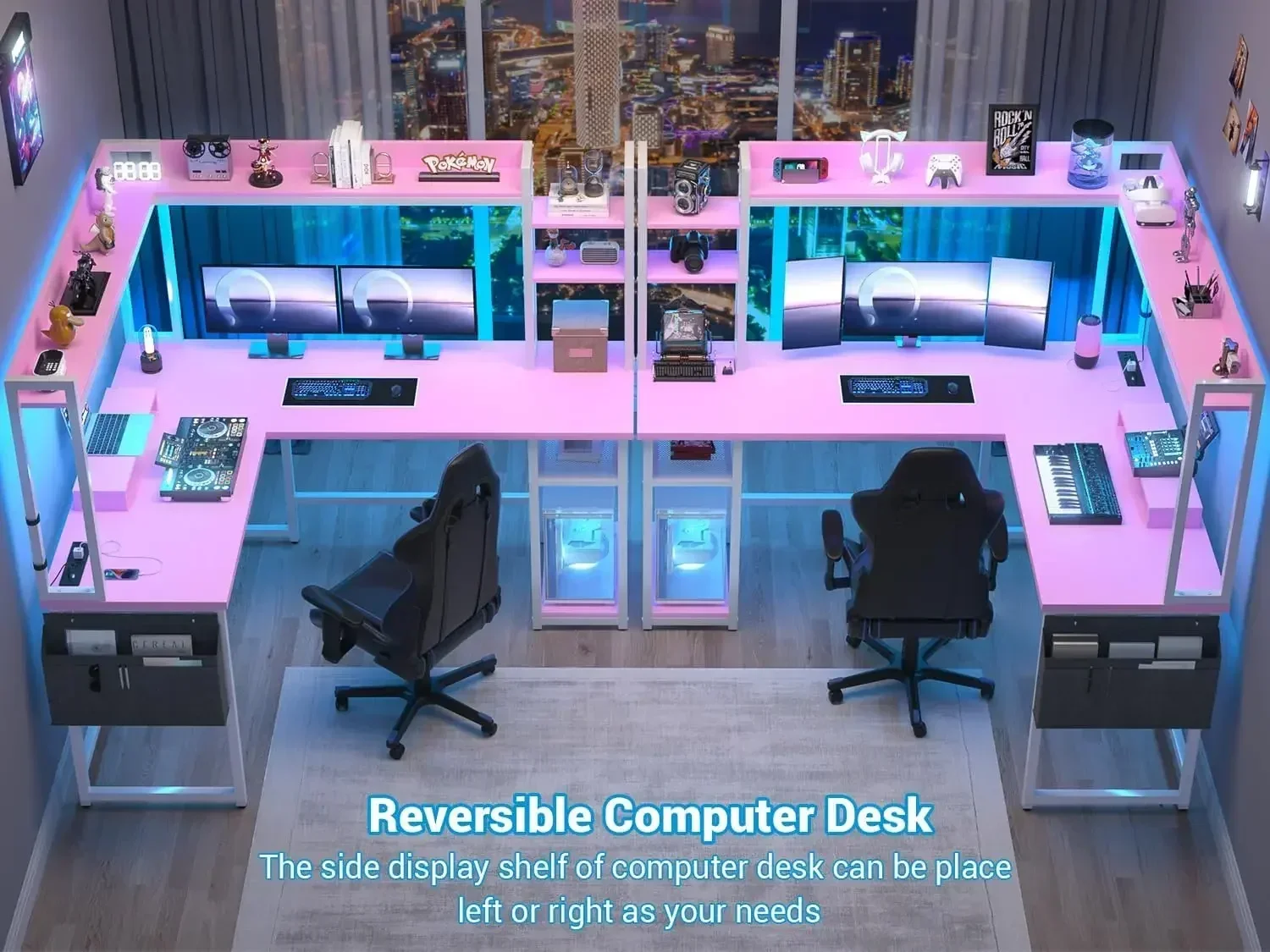 Hot-sellingL Shaped Gaming Des - مراجعة Gaming Desk With Hutch وسعره