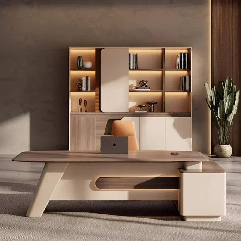 Boss Table Simple Modern Light - مراجعة Office Furniture High End وسعره