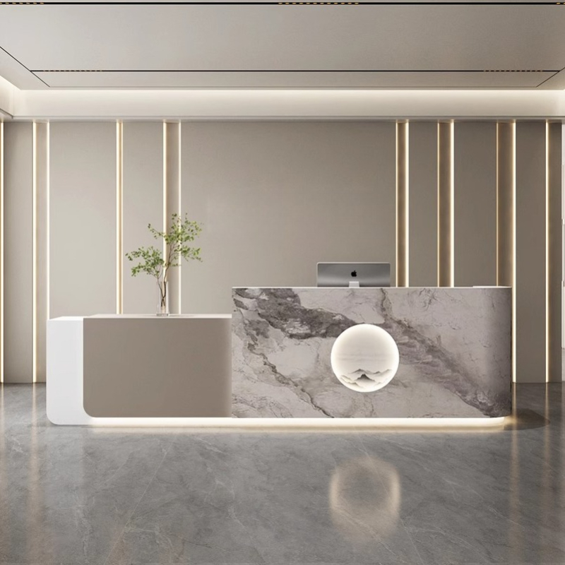 Silver Rental Reception Desks  - مراجعة Office Furniture Rental وسعره